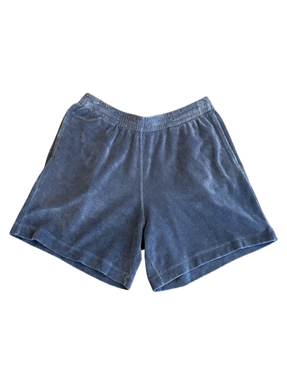 COS Terrycloth Lounge Shorts Size Large Cotton Beach Summer Soft Blue Unisex